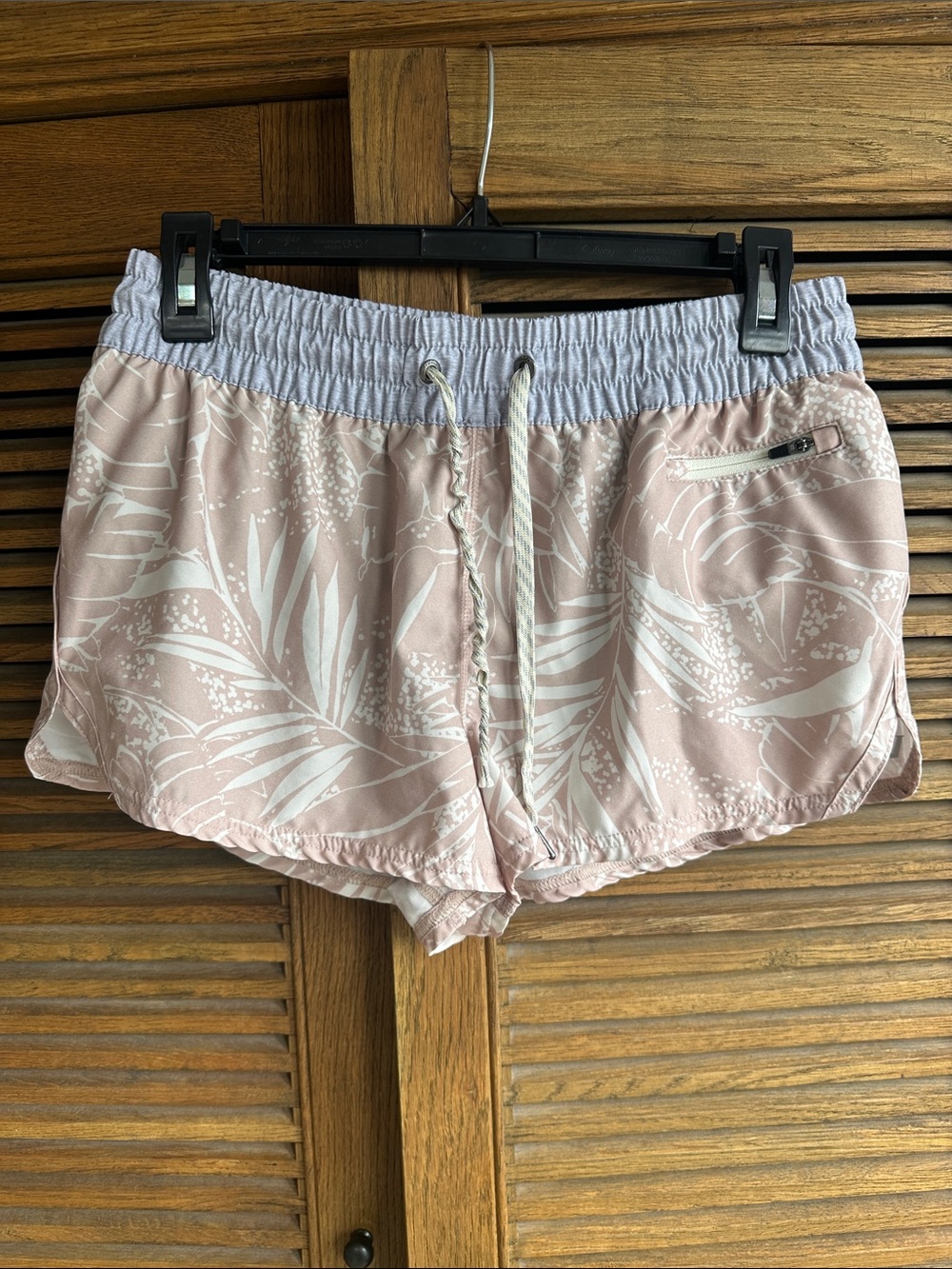 Vuori Light Pink Tropical Print Athletic Shorts
